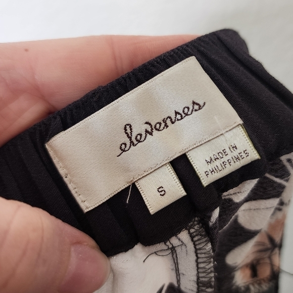 Anthropologie Elevenses Black High Rise Ankle Tie Tapered Jogger Pants - Picture 5 of 7